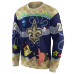 personalized-new-orleans-saints-spongebob-patrick-star-gold-navy-hoodie-best-selling