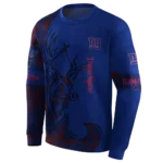 personalized-new-york-giants-deer-silhouette-blue-hoodie-best-selling
