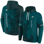 personalized-philadelphia-eagles-deer-silhouette-green-hoodie-best-selling
