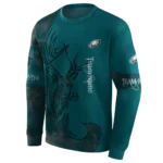 personalized-philadelphia-eagles-deer-silhouette-green-hoodie-best-selling