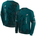 personalized-philadelphia-eagles-deer-silhouette-green-hoodie-best-selling