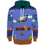 personalized-philadelphia-eagles-mario-blue-black-hoodie-best-selling