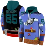 personalized-philadelphia-eagles-mario-blue-black-hoodie-best-selling