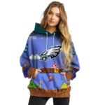personalized-philadelphia-eagles-mario-blue-black-hoodie-best-selling