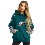 personalized-philadelphia-eagles-striped-sleeves-green-hoodie-best-selling