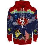personalized-san-francisco-49ers-spongebob-patrick-star-red-navy-hoodie-best-selling