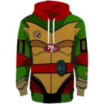 personalized-san-francisco-49ers-superhero-armor-red-green-hoodie-best-selling