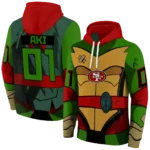 personalized-san-francisco-49ers-superhero-armor-red-green-hoodie-best-selling