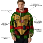personalized-san-francisco-49ers-superhero-armor-red-green-hoodie-best-selling