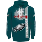 philadelphia-eagles-football-heartbeat-green-hoodie-best-selling