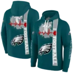 philadelphia-eagles-football-heartbeat-green-hoodie-best-selling