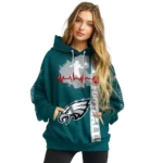 philadelphia-eagles-football-heartbeat-green-hoodie-best-selling