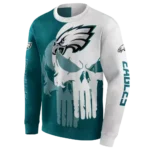 philadelphia-eagles-graphic-punisher-green-white-hoodie-best-selling