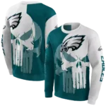 philadelphia-eagles-graphic-punisher-green-white-hoodie-best-selling