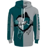 philadelphia-eagles-heartbeat-graphic-green-hoodie-best-selling
