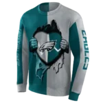 philadelphia-eagles-heartbeat-graphic-green-hoodie-best-selling