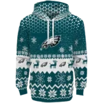 philadelphia-eagles-reindeer-motif-green-hoodie-best-selling