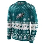 philadelphia-eagles-reindeer-motif-green-hoodie-best-selling