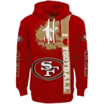 san-francisco-49ers-football-heartbeat-red-hoodie-best-selling