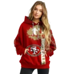 san-francisco-49ers-football-heartbeat-red-hoodie-best-selling