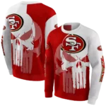 san-francisco-49ers-graphic-punisher-red-white-hoodie-best-selling