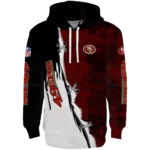 san-francisco-49ers-ripped-pattern-red-black-white-hoodie-best-selling