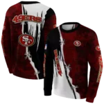 san-francisco-49ers-ripped-pattern-red-black-white-hoodie-best-selling