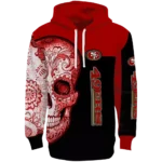 san-francisco-49ers-sugar-skull-red-black-hoodie-best-selling