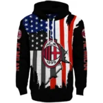 Ac Milan American Pride Black Hoodie Best Selling