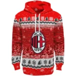 Ac Milan Christmas Trees Red Hoodie Best Selling