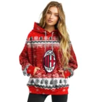 Ac Milan Christmas Trees Red Hoodie Best Selling