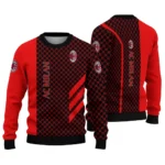 Ac Milan Circles Mesh Red Black Sweater Best Selling