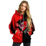 Ac Milan Heartbeat Graphic Red Hoodie Best Selling