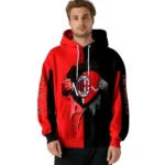 Ac Milan Heartbeat Graphic Red Hoodie Best Selling