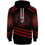 Ac Milan Hexagonal Pattern Red Black Hoodie Best Selling