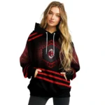 Ac Milan Hexagonal Pattern Red Black Hoodie Best Selling