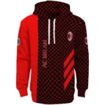 Ac Milan Monogram Pattern Red Hoodie Best Selling