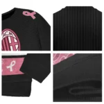 Ac Milan Pink Ribbon Black Pink Sweater Best Selling