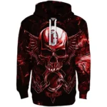 Ac Milan Skull Artwork Red Black Hoodie Best Selling