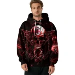 Ac Milan Skull Artwork Red Black Hoodie Best Selling