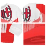 Ac Milan Skull Split Red White Sweater Best Selling
