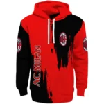 Ac Milan Splatter Effect Red Hoodie Best Selling