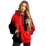 Ac Milan Splatter Effect Red Hoodie Best Selling