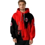 Ac Milan Splatter Effect Red Hoodie Best Selling