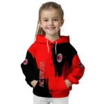 Ac Milan Splatter Effect Red Hoodie Best Selling
