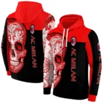 Ac Milan Sugar Skull Red Black Hoodie Best Selling