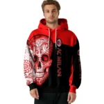 Ac Milan Sugar Skull Red Black Hoodie Best Selling