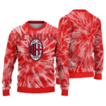 Ac Milan Tie Dye Designs Red Sweater Best Selling