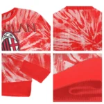 Ac Milan Tie Dye Designs Red Sweater Best Selling
