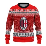 Ac Milan Tree Pattern Red Sweater Best Selling